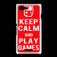 Coque Sony Xpéria E3 Keep Calm Play games Rouge