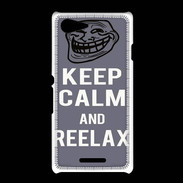 Coque Sony Xpéria E3 Keep Calm Reelax Gris