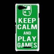 Coque Sony Xpéria E3 Keep Calm Play games Vert