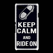 Coque Sony Xpéria E3 Keep Calm Ride on Noir