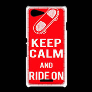 Coque Sony Xpéria E3 Keep Calm Ride on Rouge