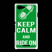 Coque Sony Xpéria E3 Keep Calm Ride on Vert