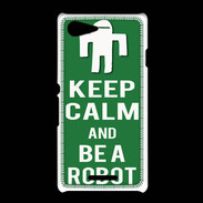 Coque Sony Xpéria E3 Keep Calm Be a Robot Vert