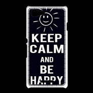 Coque Sony Xpéria E3 Keep Calm Be Happy Noir