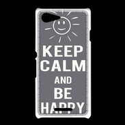 Coque Sony Xpéria E3 Keep Calm Be Happy Gris