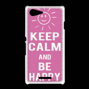 Coque Sony Xpéria E3 Keep Calm Be Happy Rose