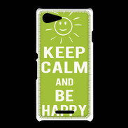 Coque Sony Xpéria E3 Keep Calm Be Happy Vert pomme