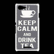 Coque Sony Xpéria E3 Keep Calm Drink Tea Gris