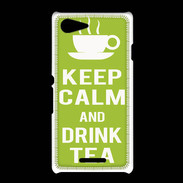 Coque Sony Xpéria E3 Keep Calm Drink Tea Vert pomme