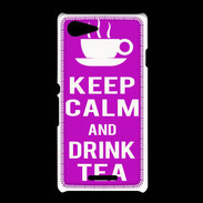 Coque Sony Xpéria E3 Keep Calm Drink Tea Violet