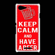 Coque Sony Xpéria E3 Keep Calm Have a beer Rouge