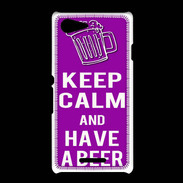 Coque Sony Xpéria E3 Keep Calm Have a beer Violet
