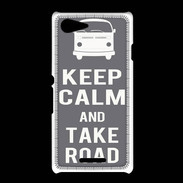 Coque Sony Xpéria E3 Keep Calm Take Road Gris
