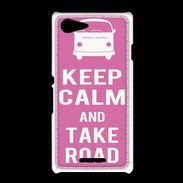 Coque Sony Xpéria E3 Keep Calm Take Road Rose