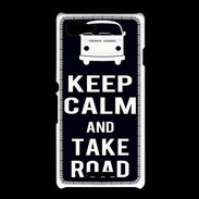 Coque Sony Xpéria E3 Keep Calm Take Road Noir