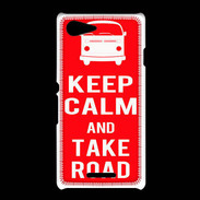 Coque Sony Xpéria E3 Keep Calm Take Road Rouge