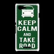 Coque Sony Xpéria E3 Keep Calm Take road Vert