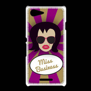 Coque Sony Xpéria E3 Miss business Brune