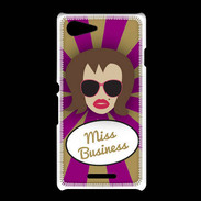 Coque Sony Xpéria E3 Miss business Chatain