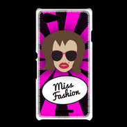 Coque Sony Xpéria E3 Miss Fashion Chatain