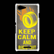 Coque Sony Xpéria E3 Keep Calm and Burn Out Gris