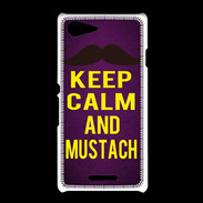 Coque Sony Xpéria E3 Keep Calm and Mustach Violet