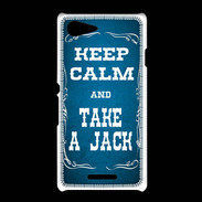 Coque Sony Xpéria E3 Keep Calm and Take Jack Bleu