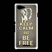 Coque Sony Xpéria E3 Keep Calm and Be Free Gris