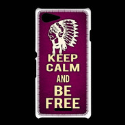 Coque Sony Xpéria E3 Keep Calm and Be Free Rose