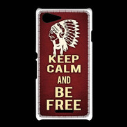 Coque Sony Xpéria E3 Keep Calm and Be Free Rouge