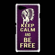 Coque Sony Xpéria E3 Keep Calm and Be Free Violet