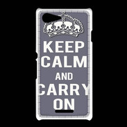 Coque Sony Xpéria E3 Keep Calm and Carry on Gris