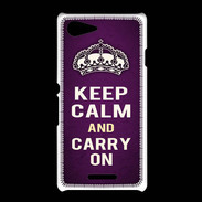 Coque Sony Xpéria E3 Keep Calm and Carry on Violet