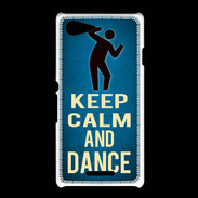 Coque Sony Xpéria E3 Keep Calm and Dance Bleu