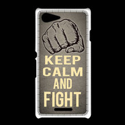 Coque Sony Xpéria E3 Keep Calm and Fight Gris