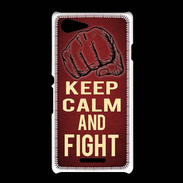Coque Sony Xpéria E3 Keep Calm and Fight Rouge