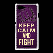 Coque Sony Xpéria E3 Keep Calm and Fight Violet