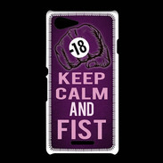 Coque Sony Xpéria E3 Keep Calm and Fist Violet