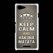 Coque Sony Xpéria E3 Keep Calm and Hakuna Matata Gris