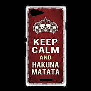 Coque Sony Xpéria E3 Keep Calm and Hakuna Matata Rouge