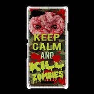 Coque Sony Xpéria E3 Keep Calm and Kill Zombies camouflage