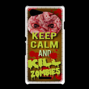 Coque Sony Xpéria E3 Keep Calm and Kill Zombies Orange