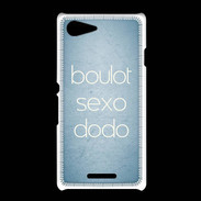 Coque Sony Xpéria E3 Boulot Sexo Dodo Bleu ZG