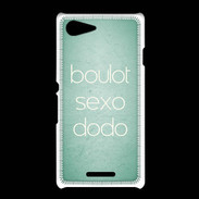 Coque Sony Xpéria E3 Boulot Sexo Dodo Vert ZG