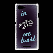 Coque Sony Xpéria E3 In Gamble We trust Bleu ZG