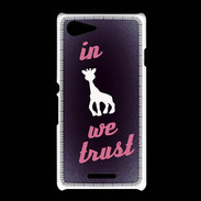 Coque Sony Xpéria E3 In Girafe We trust Rouge ZG
