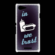 Coque Sony Xpéria E3 In Junk We trust Bleu ZG