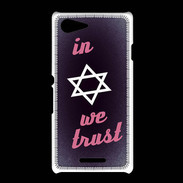 Coque Sony Xpéria E3 In Judaïsme We trust Rouge ZG 