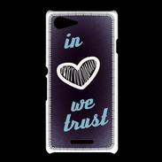 Coque Sony Xpéria E3 In Love We trust Bleu ZG