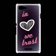 Coque Sony Xpéria E3 In Love We trust Rouge ZG